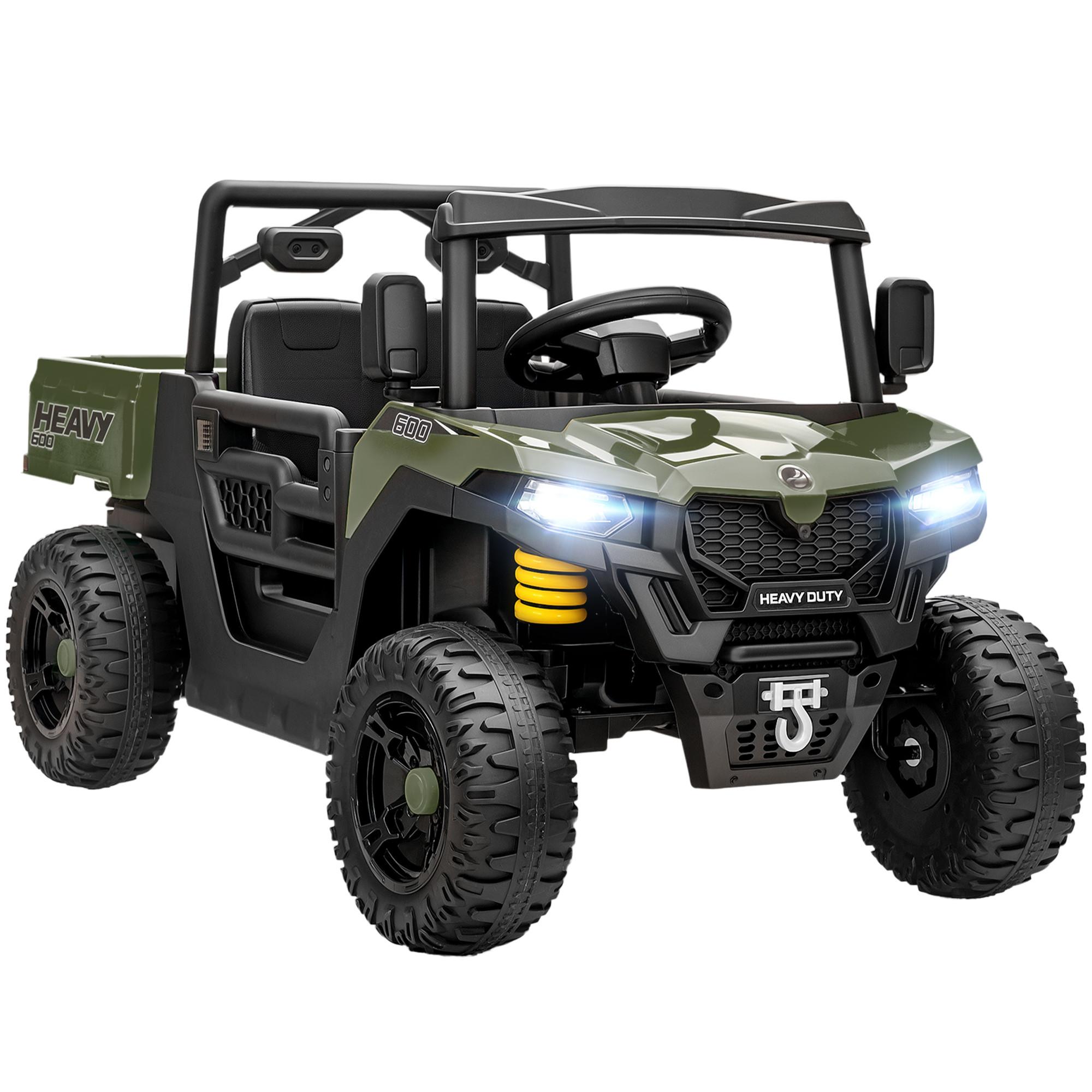 KINDER-ELEKTROAUTO 12V mit Fernbedienung, 2 Motor Grün - Grün, Kunststoff (105/60/60cm) - AIYAPLAY