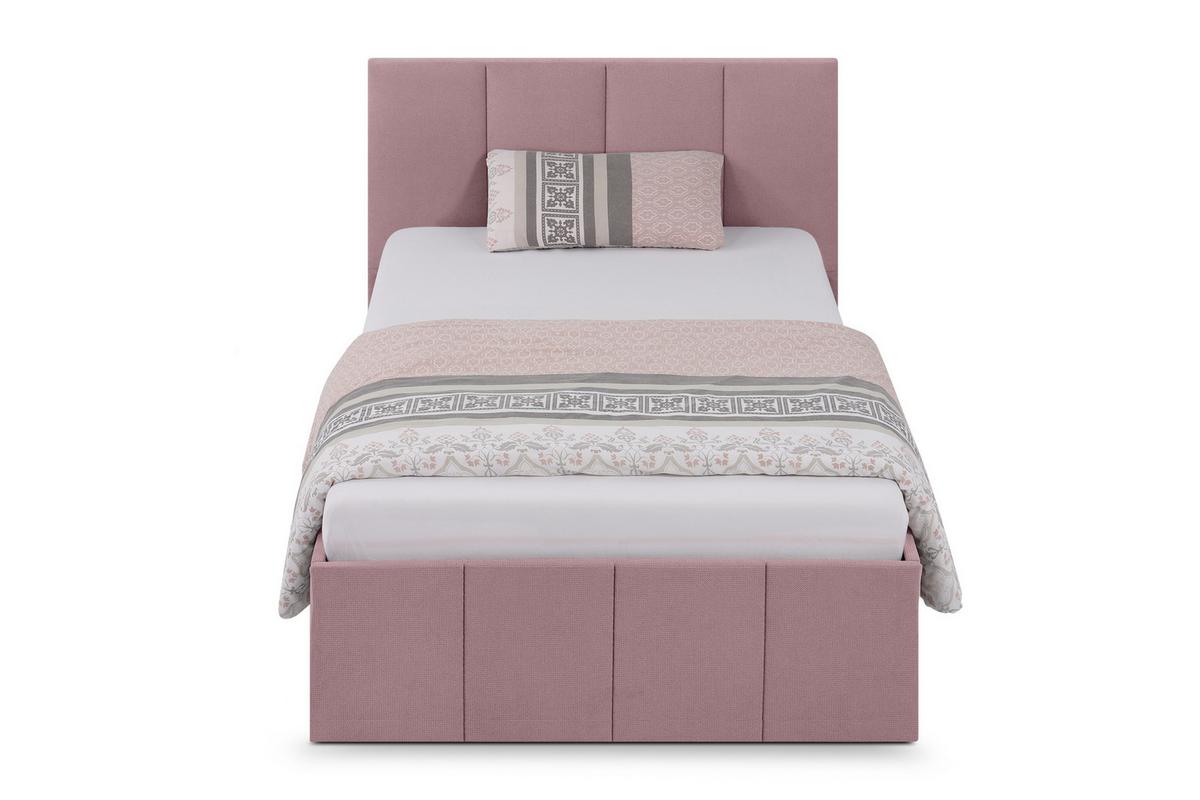POLSTERBETT Dalas Rose 120 x 200 x 40 cm Stauraum Mit hochwertiger Matratze H3 (bis 120 kg) und Lattenrost - Rosa, Holz (120/200cm) - Halmon Schlafkomfort Betten 