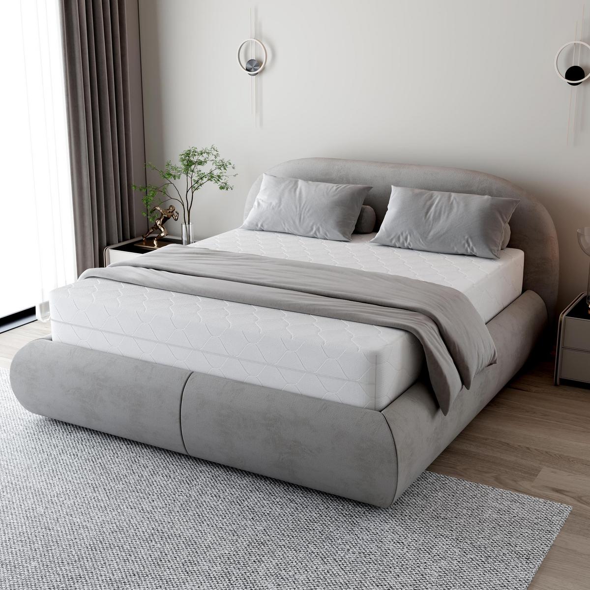 TASCHENFEDERNKERNMATRATZE Mediro Core 26 cm, Hoch-Elastischer-Schaum, H2/H3, 160x200 - Weiß, Kunststoff (160/200cm) - Beautysofa