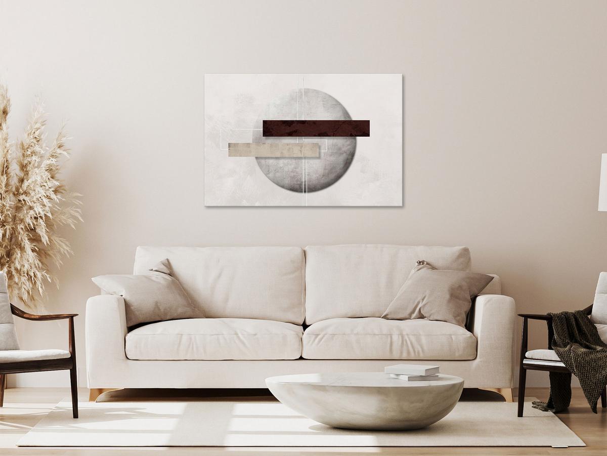 KUNSTDRUCK Grau 120/80 cm - Beige/Grau, Textil (120/80cm) - KUNSTLOFT