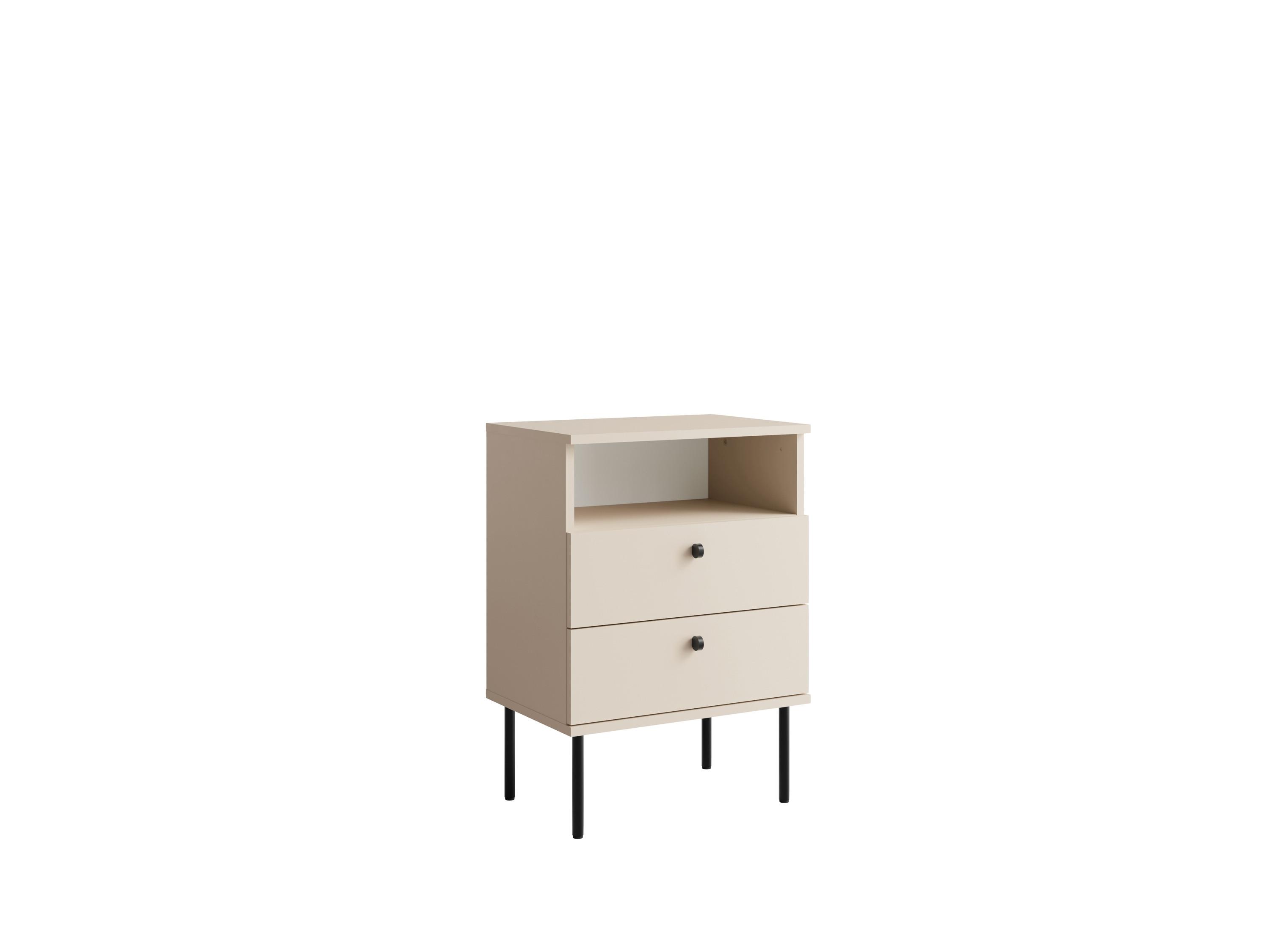 NACHTTISCH Dunkelbeige 50/69,5/34 - Beige, Holzwerkstoff (50/70/34cm) - RAUMHIRSCH FURNITURE