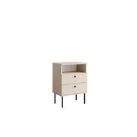 NACHTTISCH Dunkelbeige 50/69,5/34 - Beige, Holzwerkstoff (50/70/34cm) - RAUMHIRSCH FURNITURE