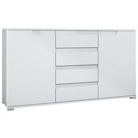 SIDEBOARD Sylt Weiß matt / Weiß Hochglanz - Weiß, Holzwerkstoff (138.5/75.5/35cm) - Vladon