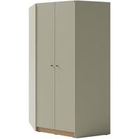 ECKSCHRANK Alex mit 2 Türen, Eukalyptus - Eukalyptusholzfarben/Schwarz, Holzwerkstoff (95/195/95cm) - Beautysofa