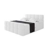BOXBETT mit Matratze H3 - FAMA-Z - 160x200 cm Weiß Quelle - Weiß, Holzwerkstoff - ALTDECOR