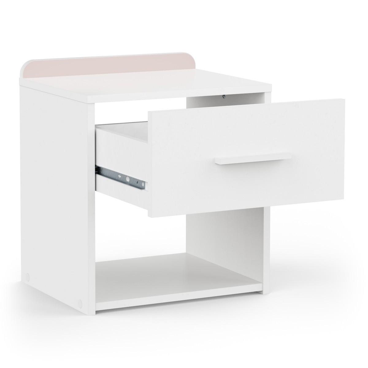 NACHTTISCH reverso weiss - Weiß, Holzwerkstoff (34.3/45.8/48cm) - Calicosy