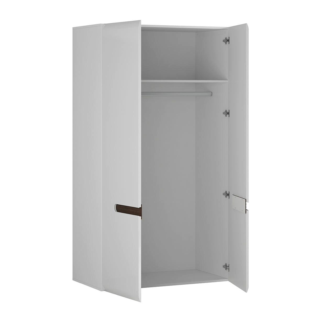 SCHRANK 2 Türen Darrel Weiß - Weiß, Holzwerkstoff (105/193/57cm) - Petits-meubles