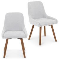 ESSZIMMERSTÜHLE PIPPA 2er-Set grau - Grau, Textil (82/42/58cm) - IDIMEX