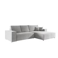 ECKSOFA Corunia In Aragon - Hellgrau, Holzwerkstoff/Textil (294/185cm) - Fun Möbel