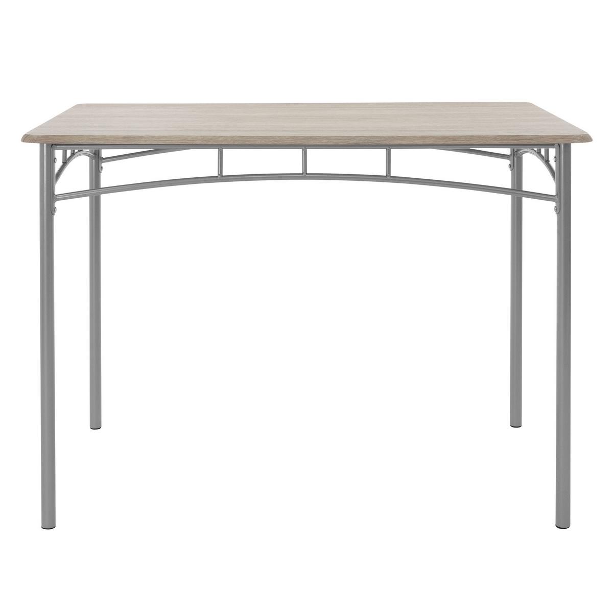 ESSTISCH SET 5-teilig Eiche hell - Beige/Grau, Holzwerkstoff/Metall (70/82.5/110cm) - ML-DESIGN