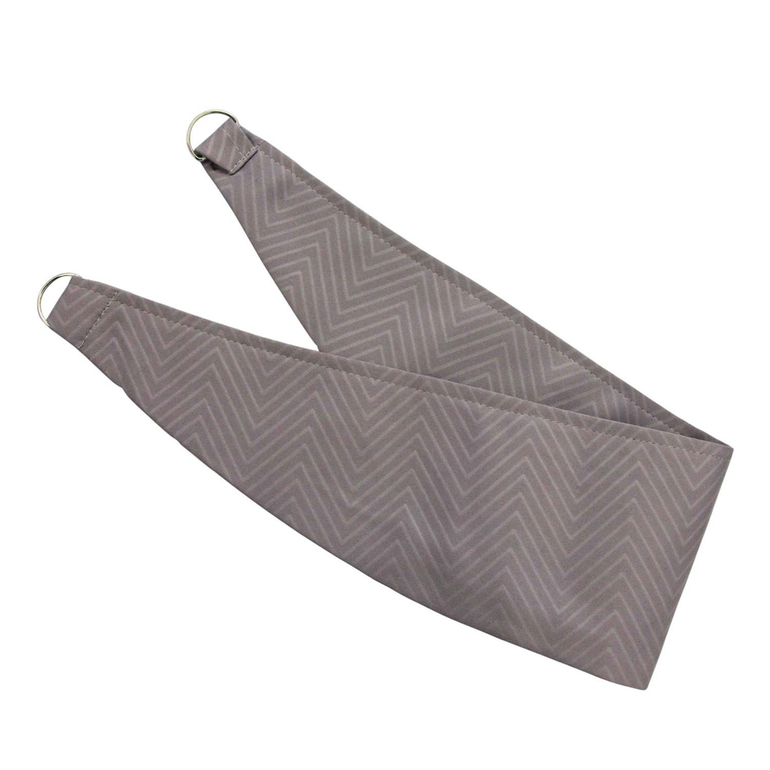 RAFFHALTER Fischgrät 2er-Set - Grau, Textil (13/66cm) - Homescapes