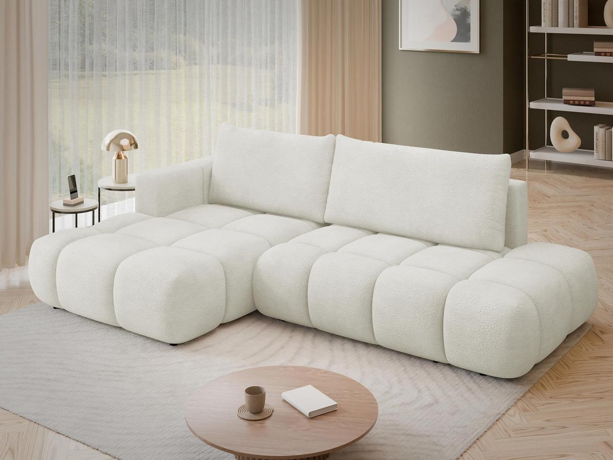 ECKSOFA Soffi, Seite: Links - Schwarz/Naturfarben, Holz/Kunststoff (283/166cm) - MIRJAN24
