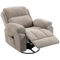 RELAXSESSEL Chenille Beige - Beige/Schwarz, Holzwerkstoff/Textil (97/104/97cm) - HOMCOM