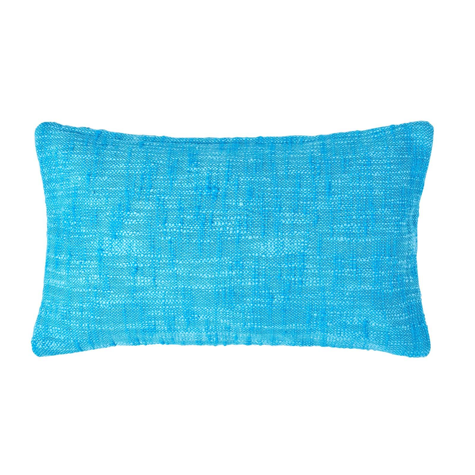 KISSENHÜLLE Nirvana Slub 30/50 cm, 100% Baumwolle - Türkis, Textil (30/50cm) - Homescapes