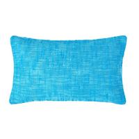 KISSENHÜLLE Nirvana Slub 30/50 cm, 100% Baumwolle - Türkis, Textil (30/50cm) - Homescapes