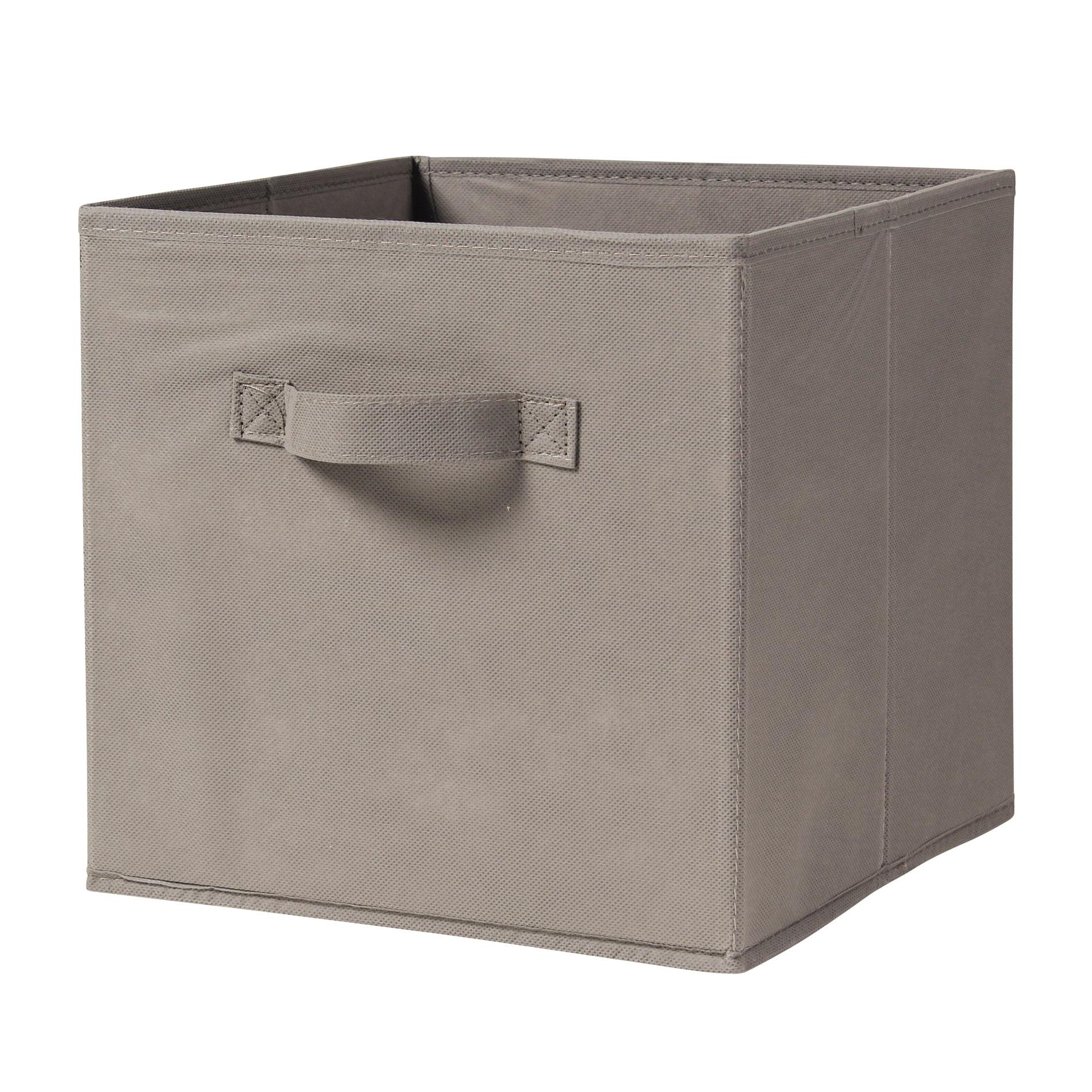 AUFBEWAHRUNGSWÜRFEL aus Vliesstoff 28x28cm - 2er Pack - Taupe, Textil (28/28/28cm) - Calicosy