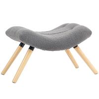 SITZHOCKER, Fußhocker, Polsterhocker, Fußstütze bis 120 kg belastbar Dunkelgrau - Dunkelgrau, Kunststoff (45/38/67cm) - HOMCOM