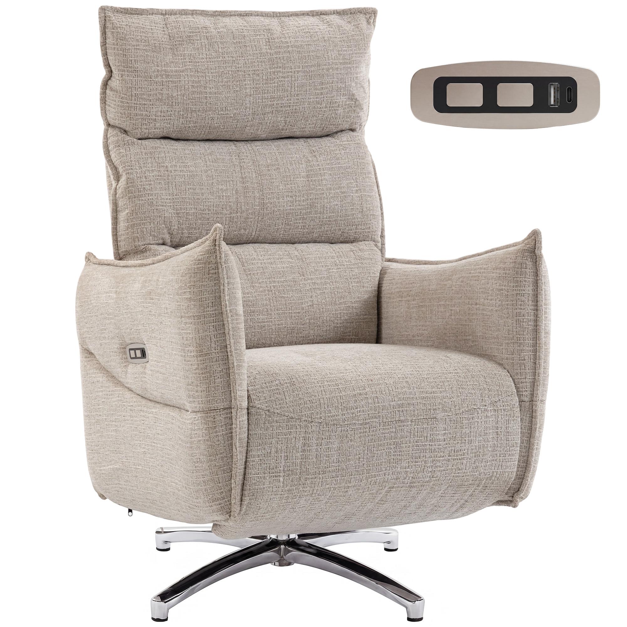 RELAXSESSEL Polyester Beige - Beige/Schwarz, Holzwerkstoff/Textil (76/111/88cm) - HOMCOM