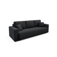 SOFA Giulia 3 Sitzplätze Schwarz - Schwarz, Holz (244/82/102cm) - Petits-meubles