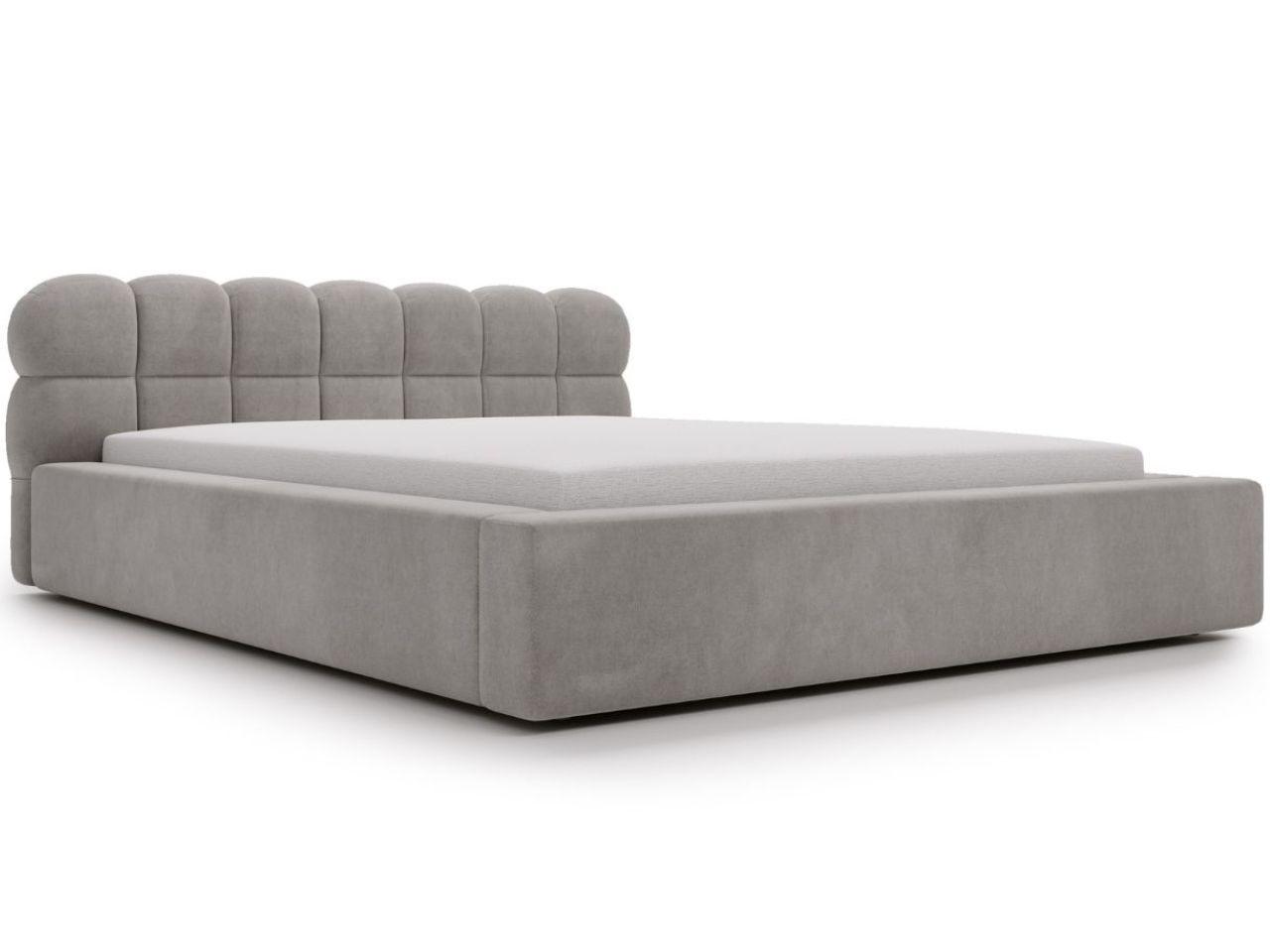 POLSTERBETT Plaza 140x200 Grau - Naturfarben/Grau, Holz/Kunststoff (140/200cm) - Graingold