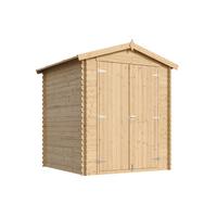 HOLZ-GARTENHAUS 2,82 m² – TIMBELA M320C1 - Naturfarben, Holz (196/218/186cm) - Timbela