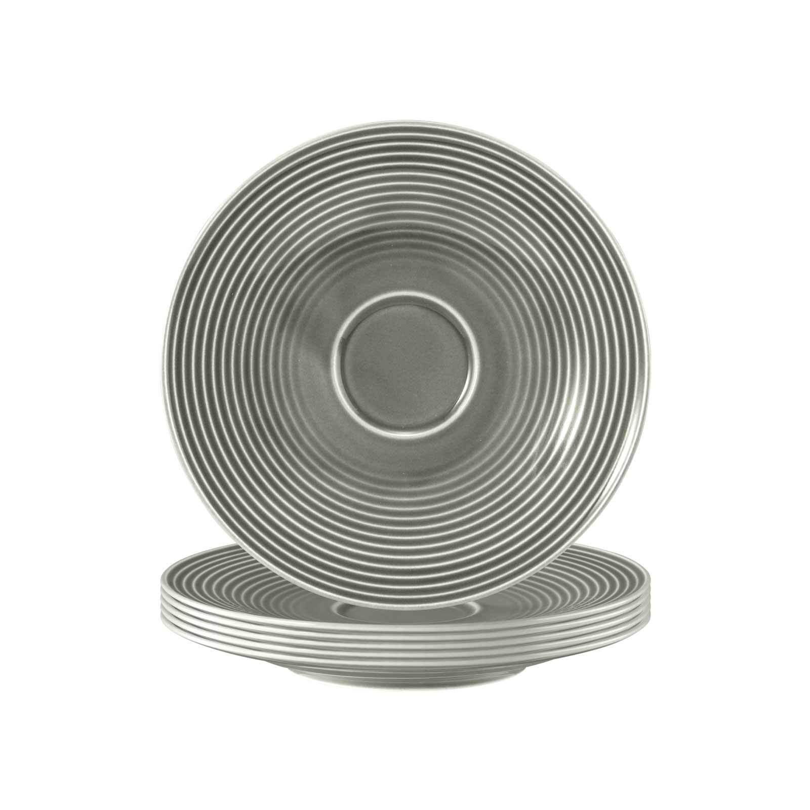 UNTERTASSEN Beat Color Glaze Perlgrau ø 16,7 cm 6er Set - Grau, Keramik (16.7cm) - Seltmann Weiden