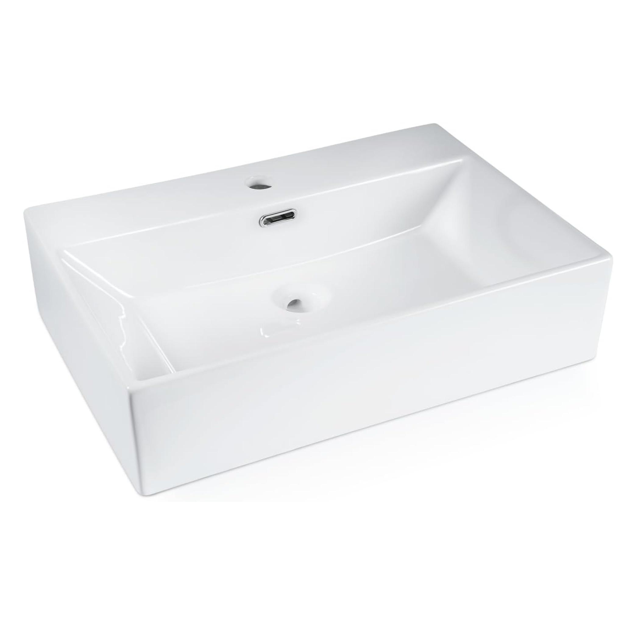 WASCHBECKEN Nyvyn 60/42/15 cm - Weiß, Keramik (42/15/60cm) - ZMH