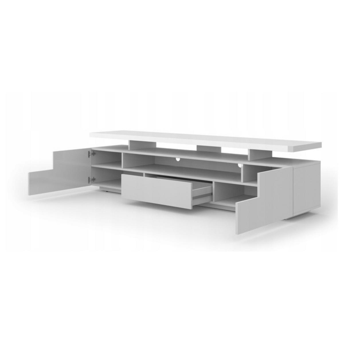 TV LOWBOARD Weiß Hochglanz 180/51/42 - Weiß Hochglanz, Holzwerkstoff (180/51/42cm) - RAUMHIRSCH FURNITURE