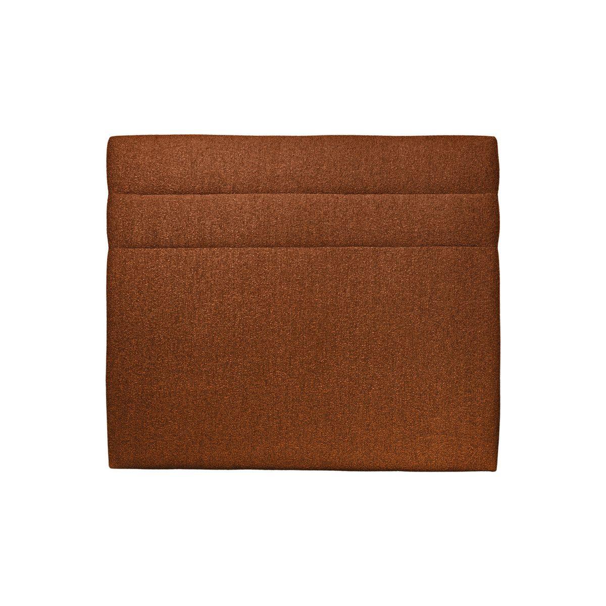 KOPFTEIL Modell Linien – Terrakotta-Bouclé-Stoff 140 cm - Beige/Terracotta, Karton/Holz (140/120/10cm) - Sommeil de Plomb