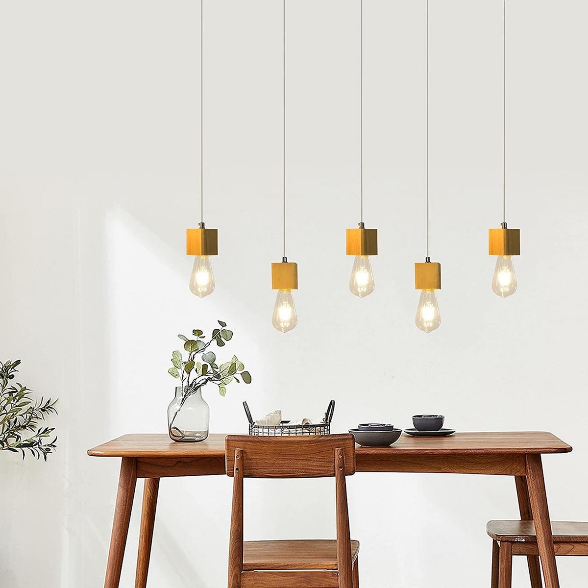 PENDELLEUCHTE Brunhilde 60/6/6 cm - Braun, Holz (60/6/6cm) - Nettlife