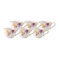 ESPRESSOOBERTASSEN Mariefleur Basic bunt 80 ml 6er Set - Multicolor, Keramik (0.08L) - Villeroy & Boch