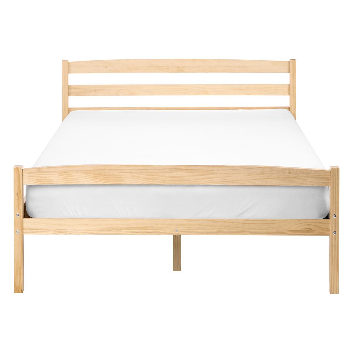 BETT mit Lattenrost 140/200 Kiefernholz Hellbraun Echallon - Hellbraun/Braun, Holz (140/200cm) - Beliani