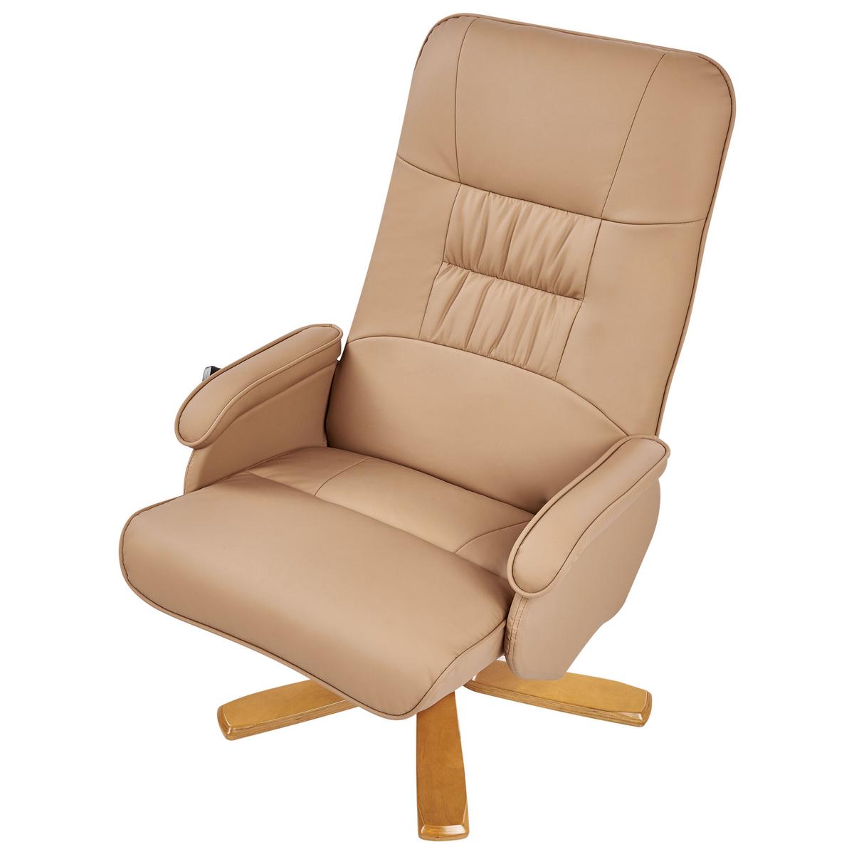 MASSAGESTUHL Hellbraun Relaxpro - Hellbraun, Kunststoff (68/98/50cm) - Beliani