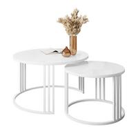 COUCHTISCH 2 in 1 LORI GLASS - Weiß, Glas (70/70/47cm) - Lookway