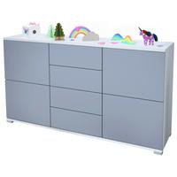 SIDEBOARD Rova Denim matt - Pastellblau, Holzwerkstoff (138.5/75.5/35cm) - Vladon