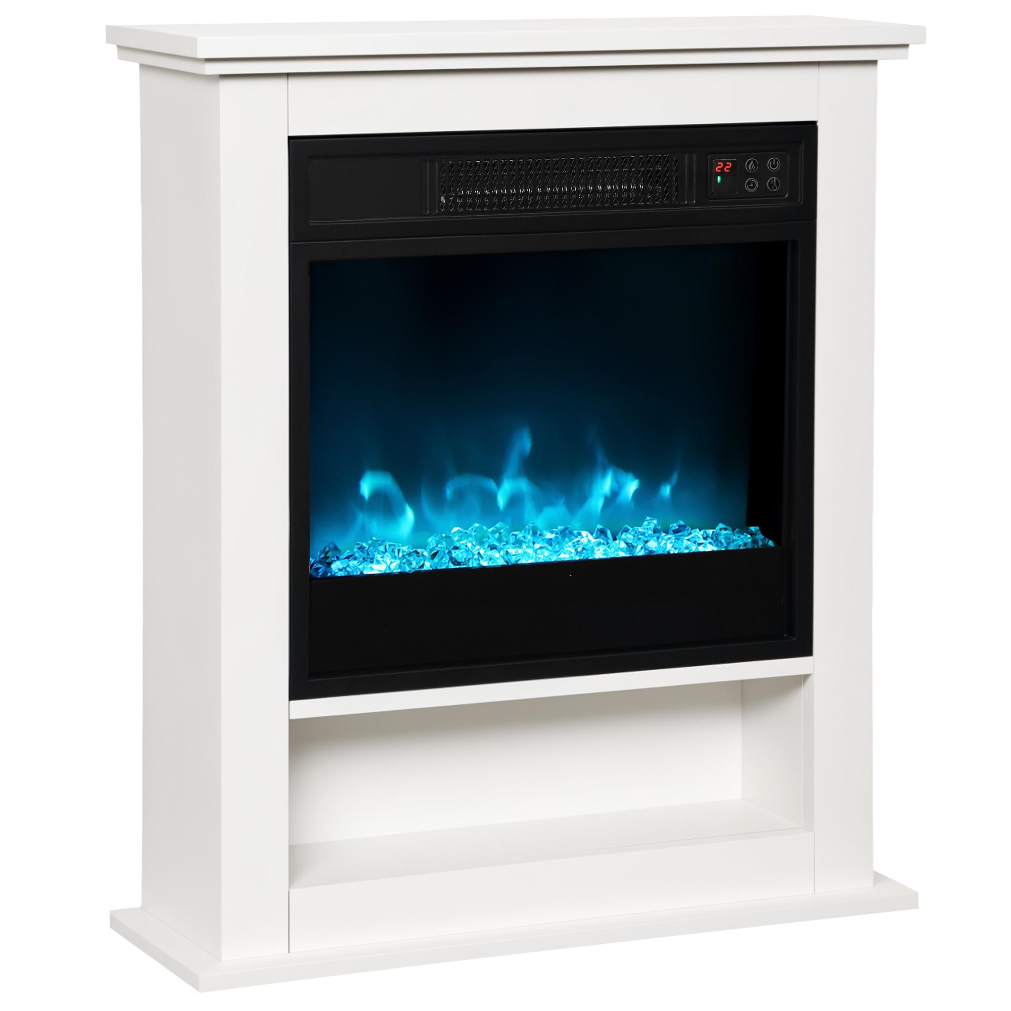 ELEKTROKAMIN Metall Spanplatte Weiß - Weiß, Metall (20/72.5/62.5cm) - HOMCOM