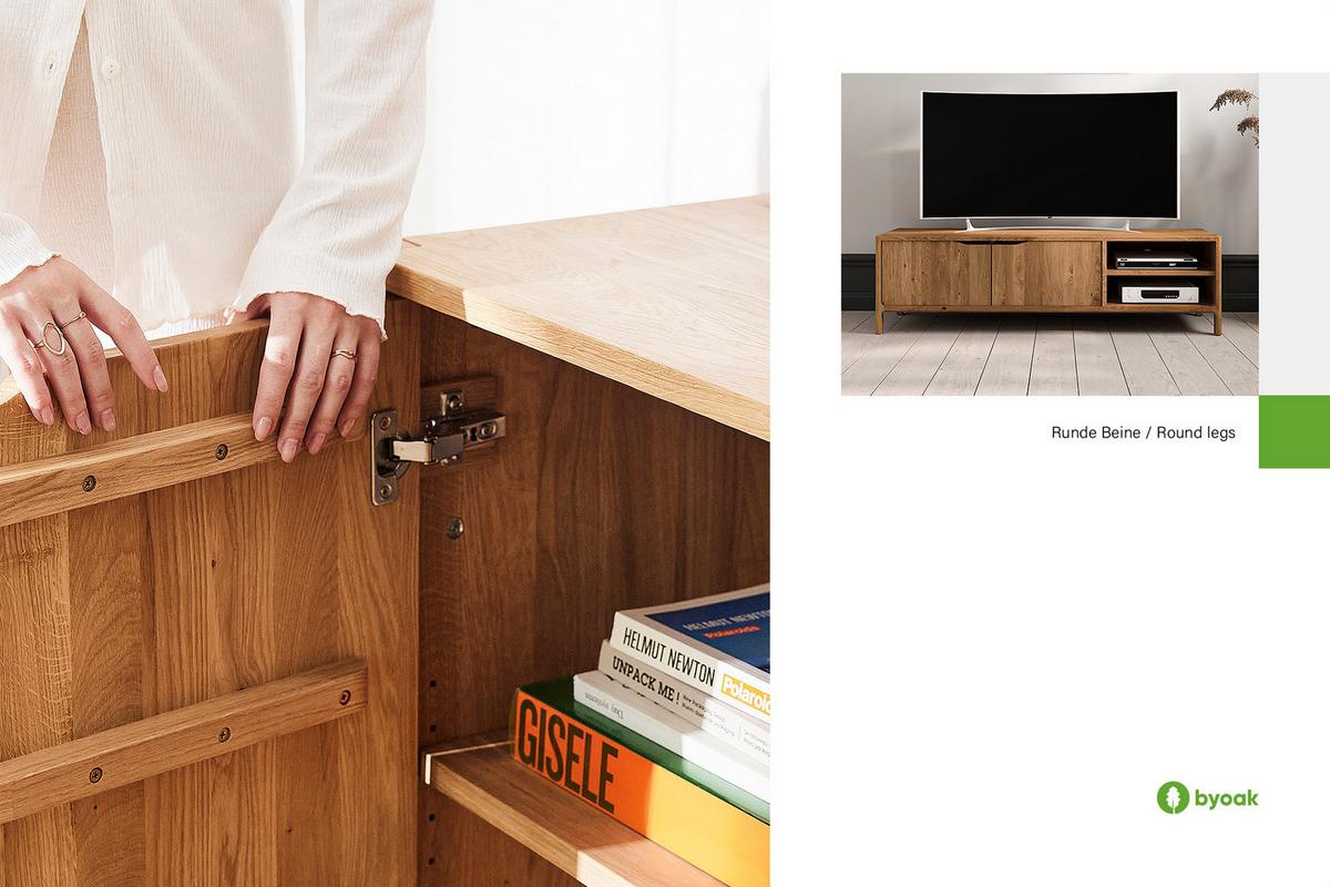 TV-SCHRANK PAUL Wildeiche - Wildeiche, Holz (160/48/50cm) - byoak