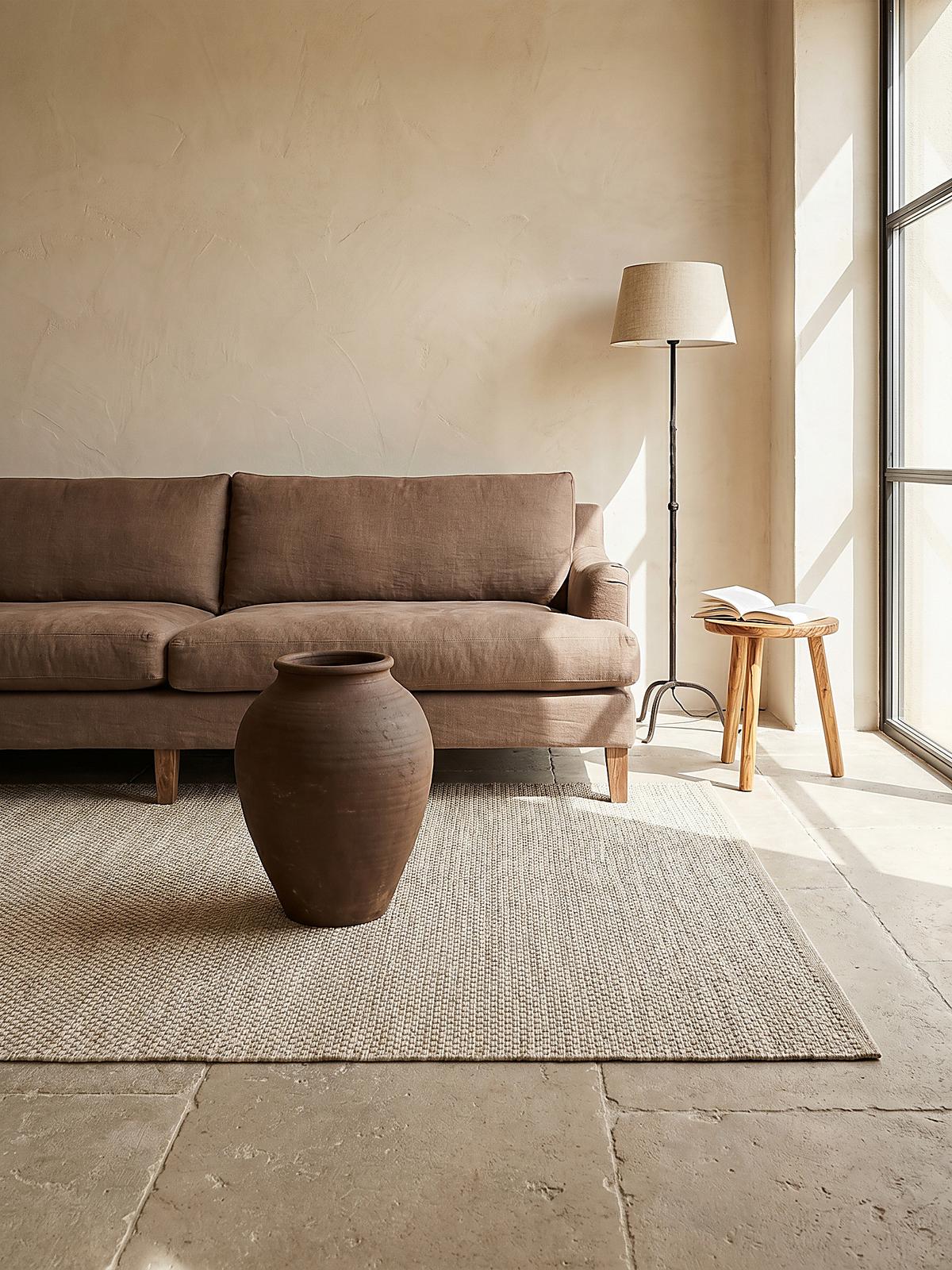 FLACHWEBTEPPICH Uni BROYE Polypropylen Beige 140 x 200 cm - Beige, Textil (140/200cm) - KADIMA DESIGN