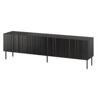 TV-LOWBOARD Isla 200 4D - Schwarz, Holzwerkstoff/Metall (201/60/40cm) - MIRJAN24