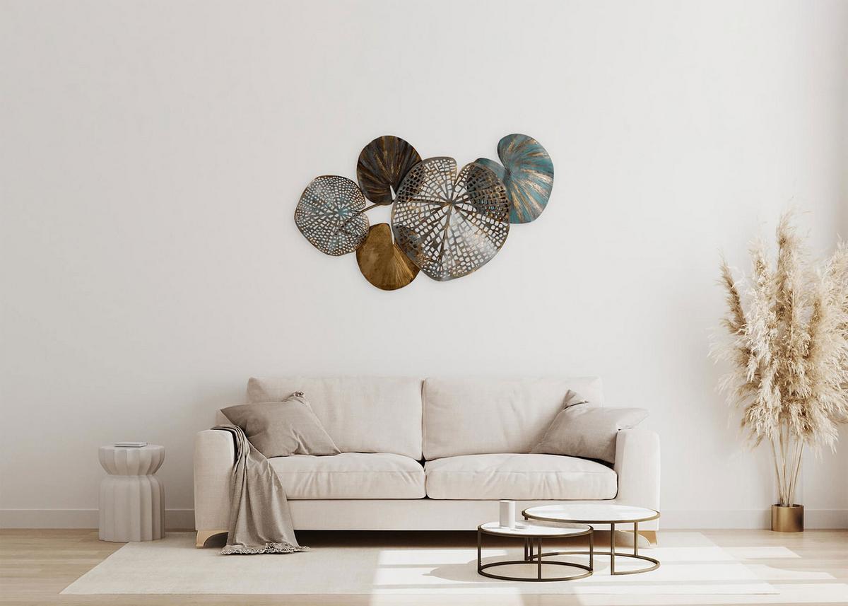 WANDDEKO Grün 100/60 cm - Grün, Metall (2.5/60/4cm) - KUNSTLOFT