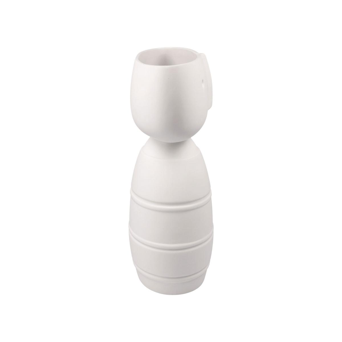 VASE "CARO" Studio 8 Vultus weiß 22 cm - Weiß, Keramik (22cm) - Goebel