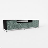 LOWBOARD ROVA 200/41/40 cm, Stand-TV-Schrank Schwarz / Grün - Schwarz/Grün, Holzwerkstoff (200/41/40cm) - MASSENO