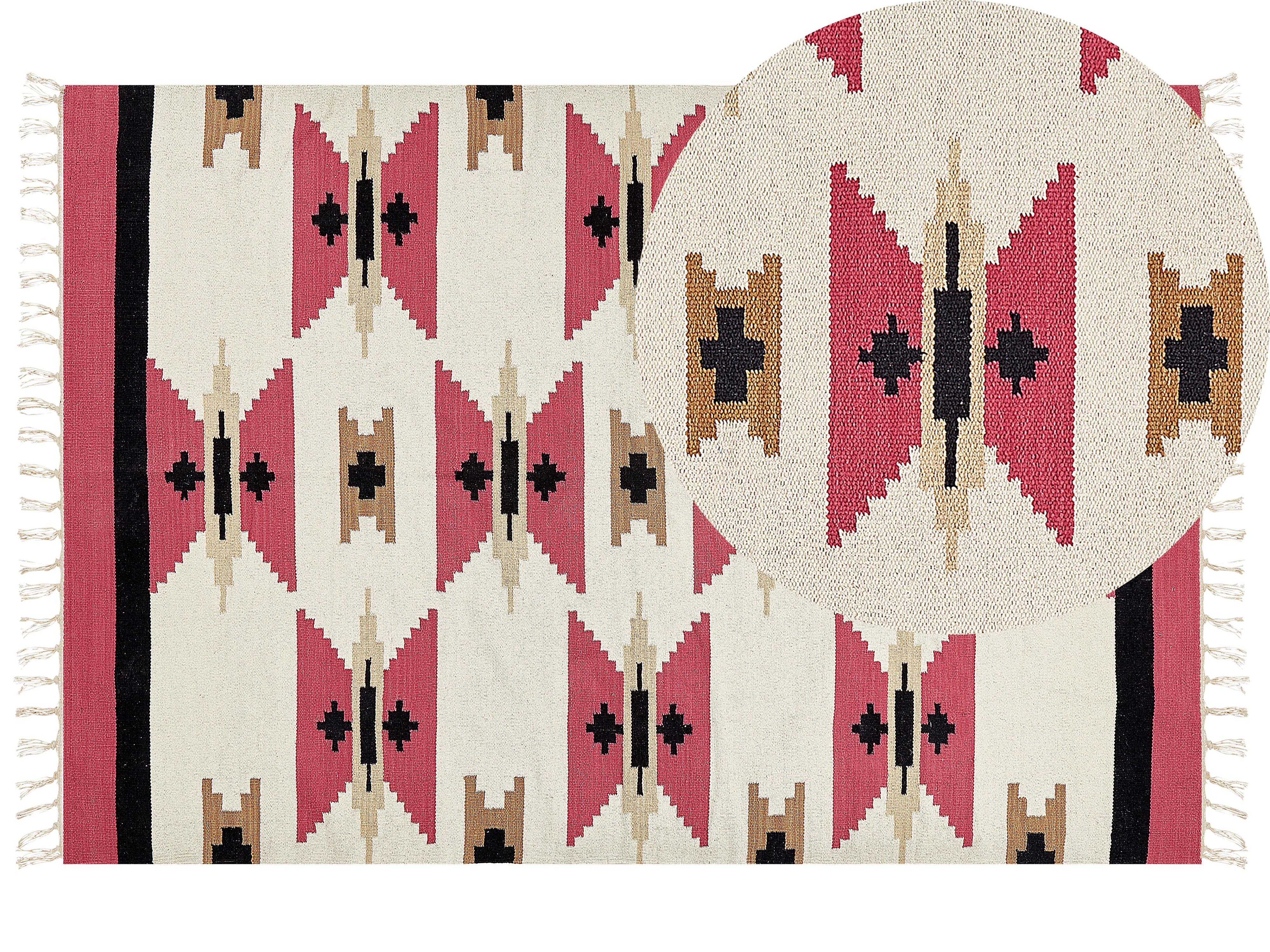 KELIM-TEPPICH Garni 230/160 cm - Multicolor, Textil (160/230cm) - Beliani