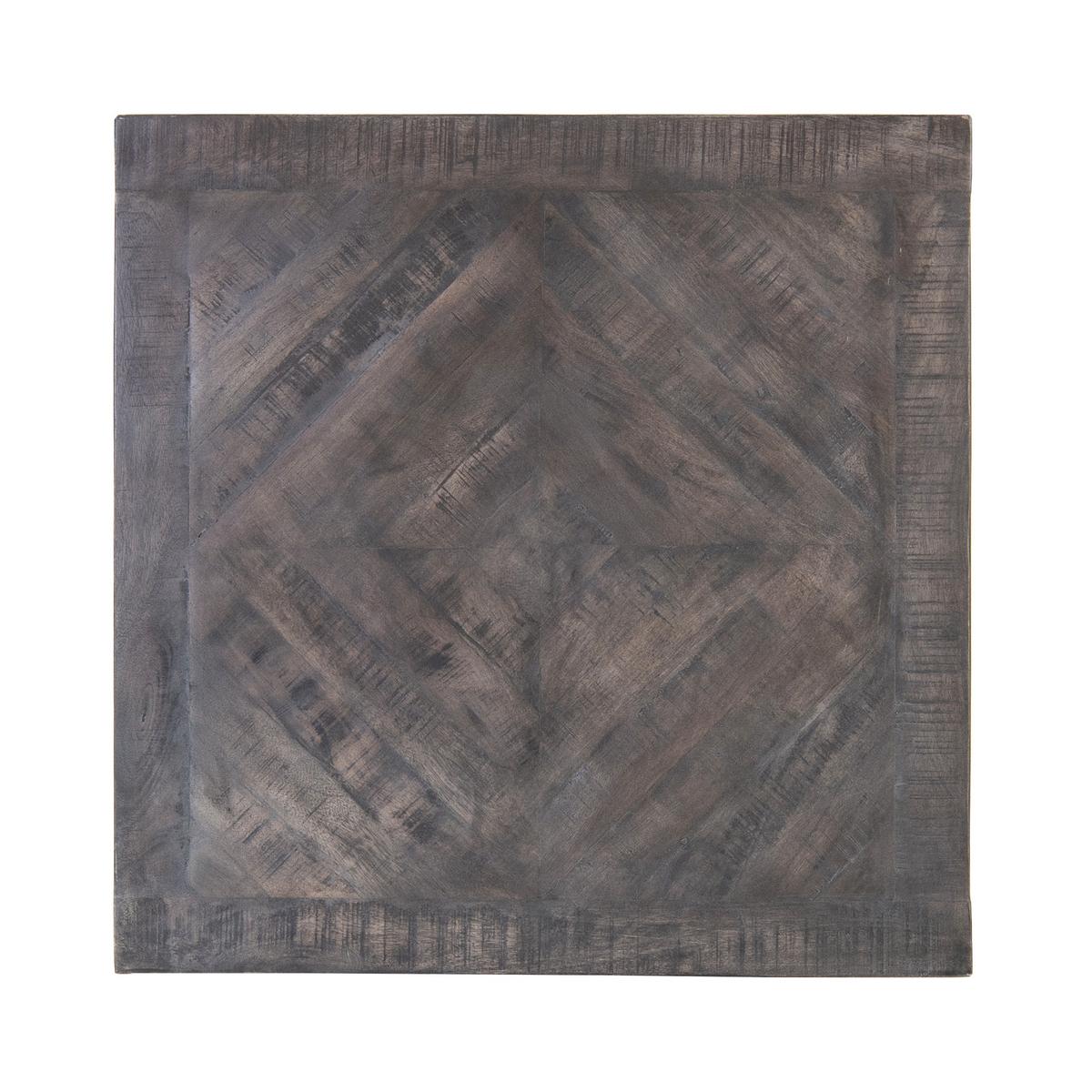 BEISTELLTISCH 60x60 cm Grau aus Mangoholz massiv - Schwarz/Grau, Holz (60/60/46cm) - WOMO-DESIGN