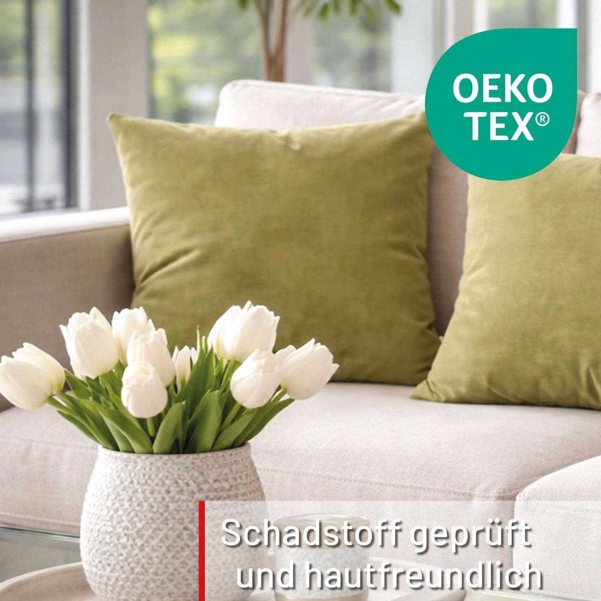 DEKOKISSEN Uni Grün 45x45 cm mit Füllung - Grün, Textil (45/45cm) - Deco-Raum