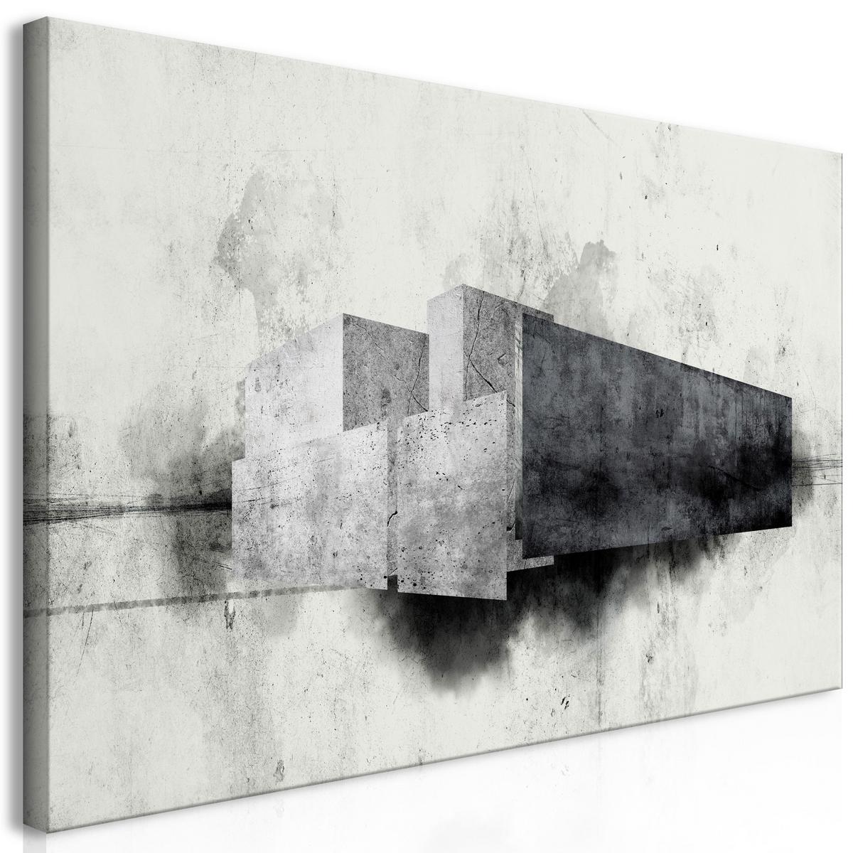 KUNSTDRUCK Schwarz-Weiß 120/60 cm - Schwarz, Textil (120/60cm) - KUNSTLOFT