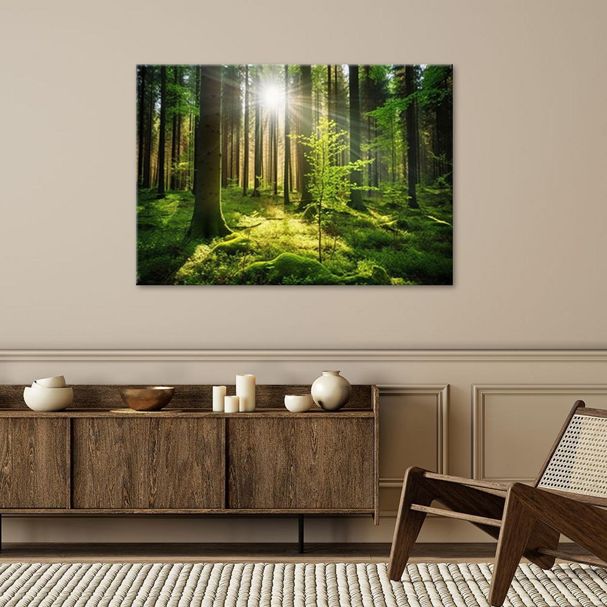 KUNSTDRUCK Grün 60/40 cm - Grün, Textil (60/40cm) - KUNSTLOFT