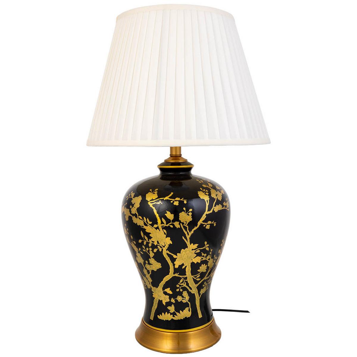 LAMPE, schwarz, 24x37cm - Schwarz, Keramik (24/24/37cm) - Wanderlust