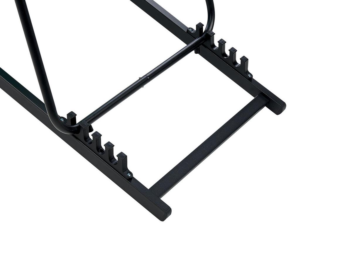 GARTENLIEGE schwarz/blau Locri II - Schwarz/Hellblau, Metall (60/79/95cm) - Beliani