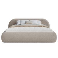 POLSTERBETT Shels Low Graubeige 140x200 cm - Taupe/Schwarz, Kunststoff/Textil (140/200cm) - Selsey
